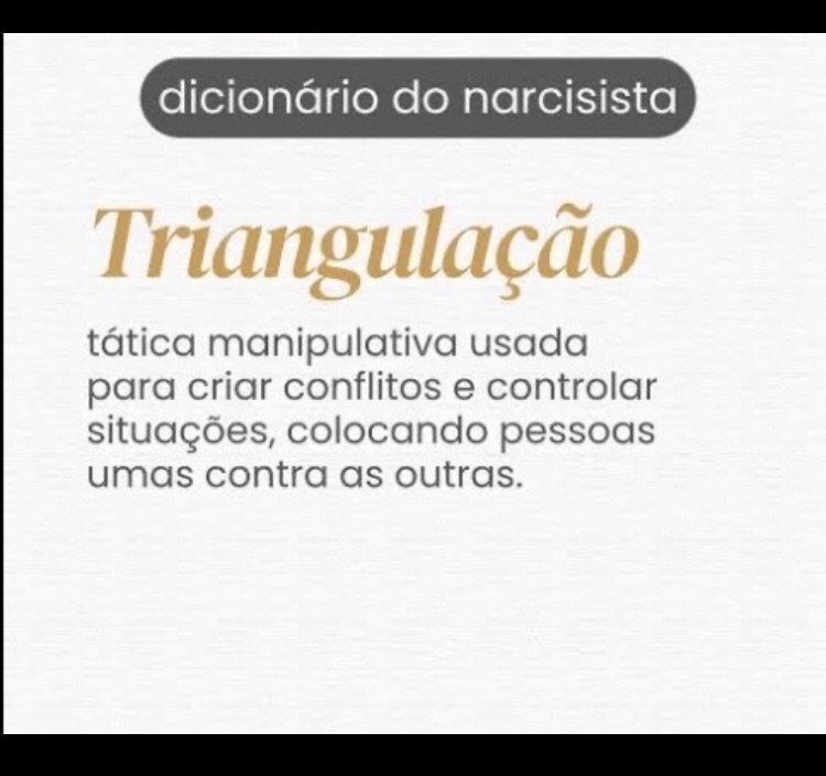 Triangulação Narcisista